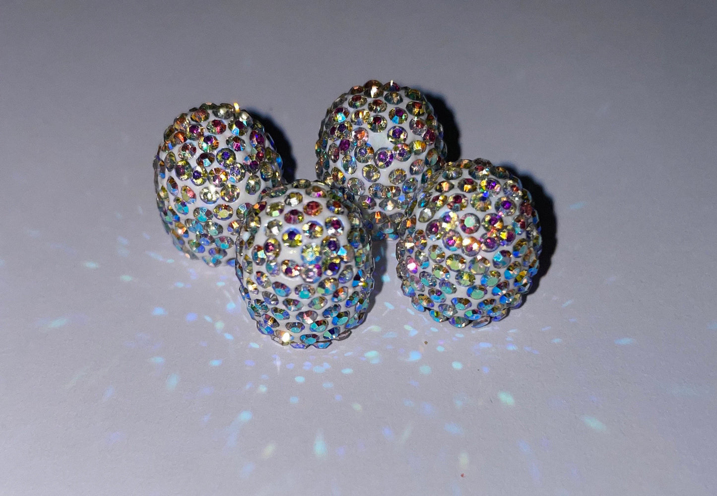4x AB Aurora Borealis Iridescent Colorful Tire Valve Caps Ultra Bling Diamond Luxury Crystal Round Fit Car Bicycle Motorcycle Bike SUV