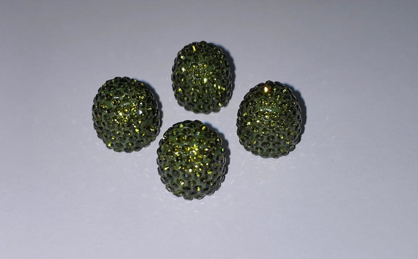 4x Olive Army Military Camo Green Tire Valve Caps Ultra Bling Diamond Luxury Olivine Crystal Embellishment Universal Round Fit Car Bicycle Motorcycle Bike SUV Set