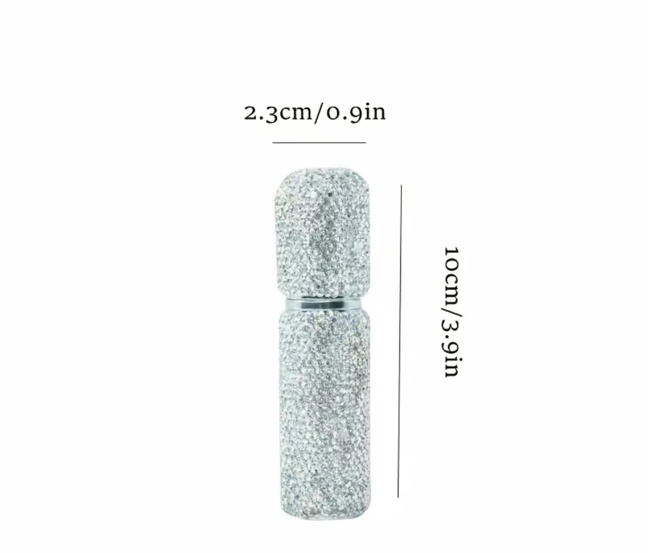 Crystal Encrusted Perfume Atomizer Sprayer Bottle Travel Size White Diamond & Aurora Borealis Bling Reusable Refillable Women Feminine Gift